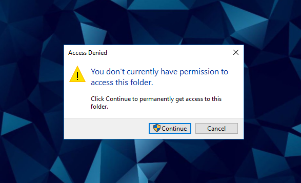 [FIX] You Don't Currently Have Permission to Access This Folder