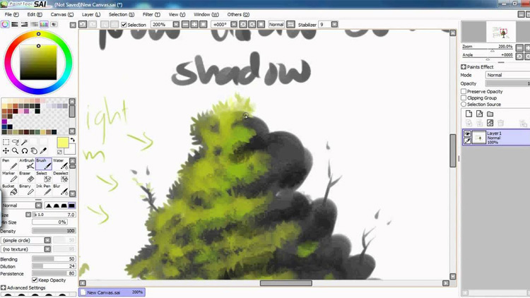 closest in photoshop to shade in painttool sai