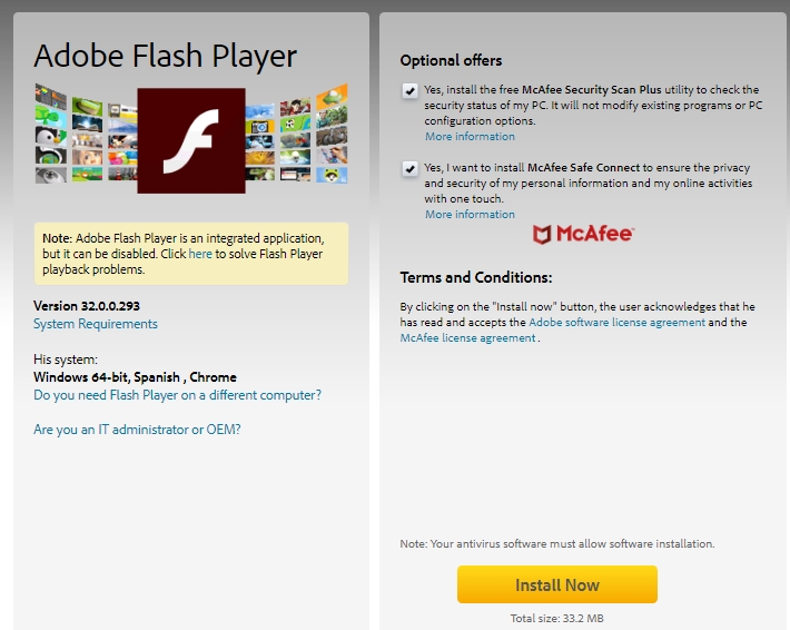 download flash player chrome