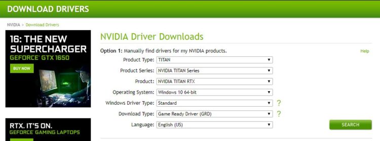 download nvidia drivers