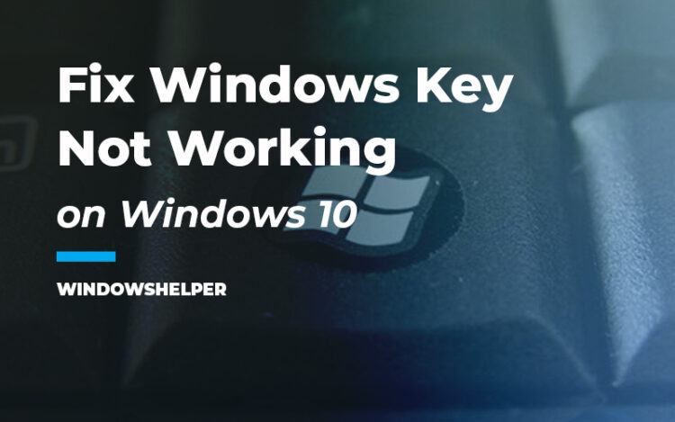 windows key not working windows 10