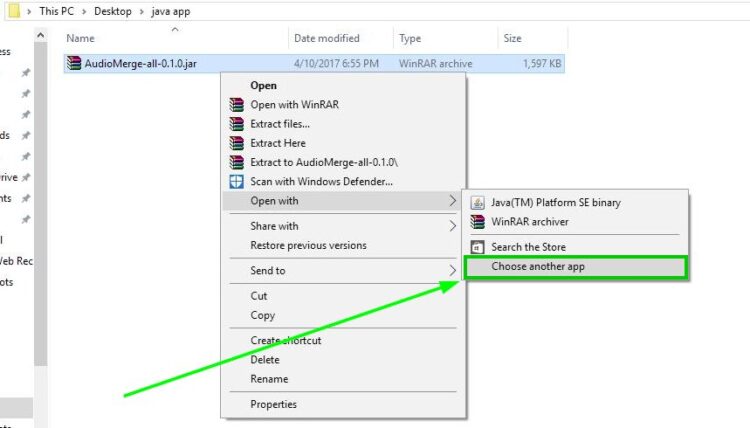 choose another application