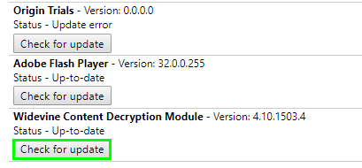 widevine content decryption module update