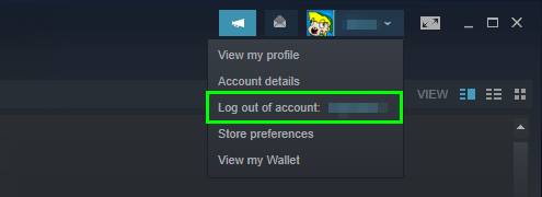 log out steam account