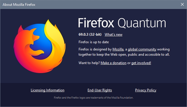 update firefox quantum
