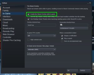 enable the steam overlay while in-game