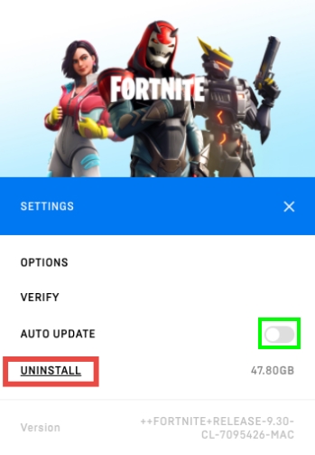 enable auto update fornite