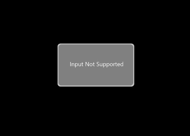 input not supported