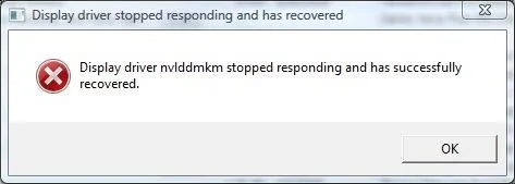 display driver stopped responding windows 7 3000