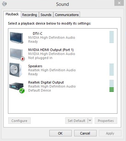 realtek digital output no sound