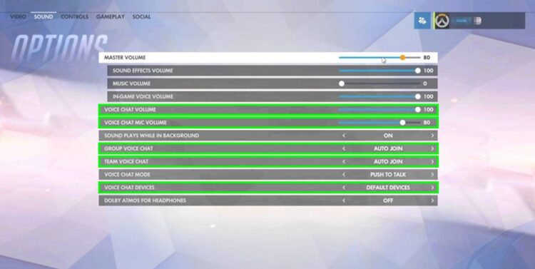 voice chat settings overwatch
