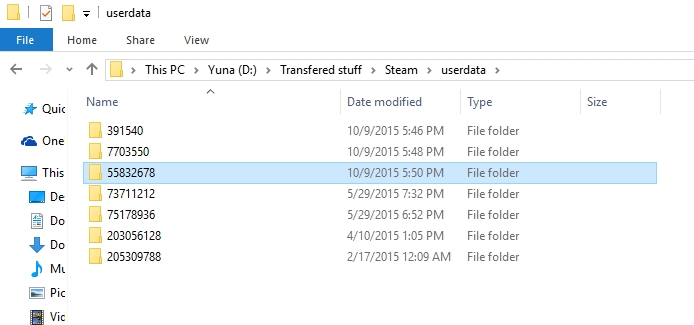 user data steam folder