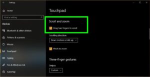 disable touchpad windows 10
