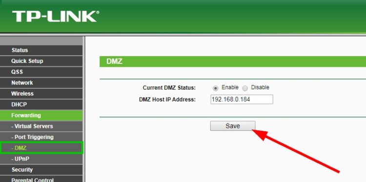 enable dmz tp-link
