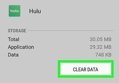 clear data hulu