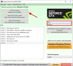 clean and restart nvidia drivers