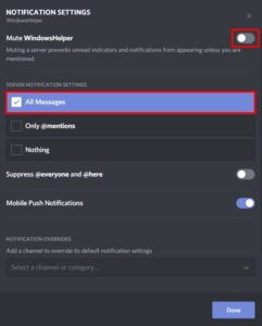 notification sounds discord