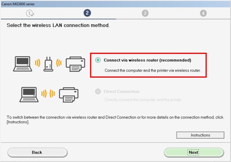 connect via wireless router