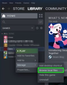 steam game browse local files