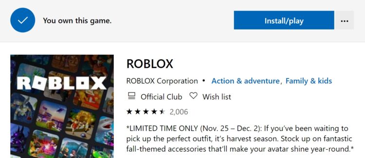 install roblox windows 10