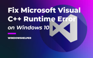 microsoft visual c++ runtime error