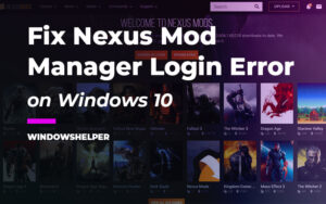 nexus mod manager login error