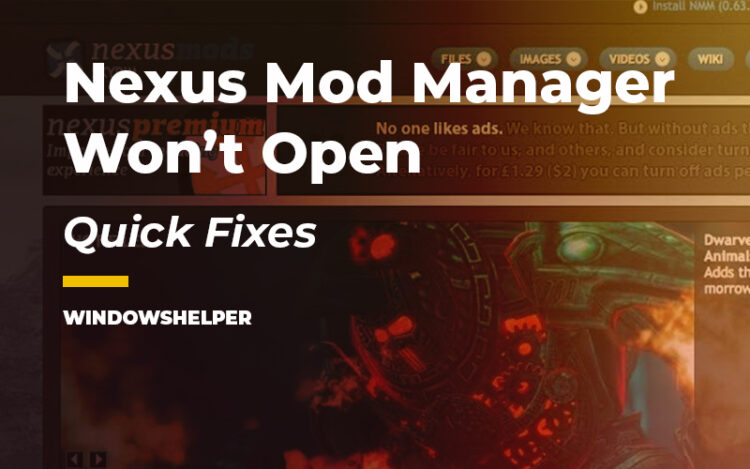 nexus mod manager won't open