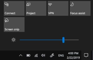 change brightness windows 10