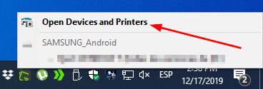 open devices and printers