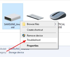 troubleshoot external device