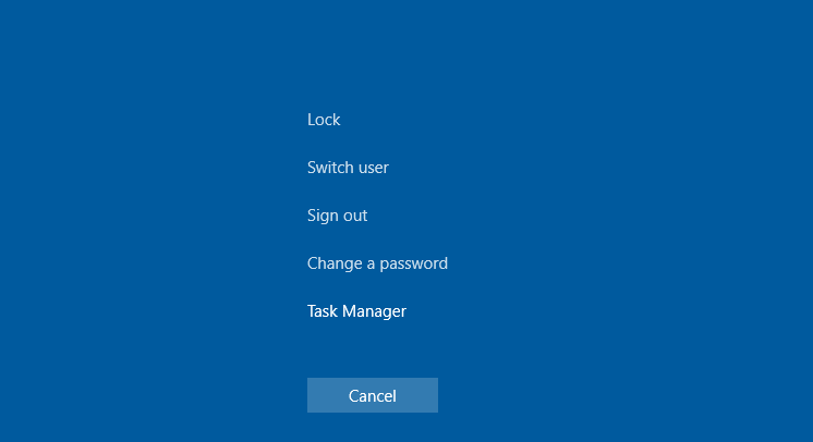 sign out windows 10