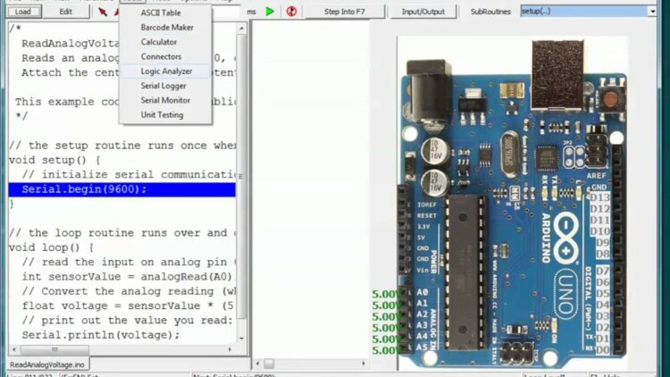 virtronics simulator for arduino